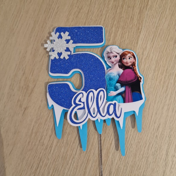 Elsa Frozen Tortendeko/ Cake Topper/ Kindergeburtstag Mädchen mit Personalisierung