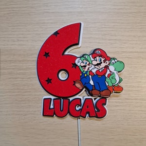 SUPER MARIO Tortendeko personalisiert /Cake Topper