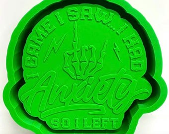 I Came I Saw Anxiety 3D Print Freshie Mold Housing STL file
