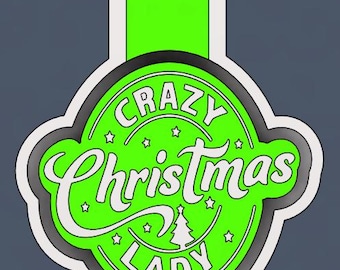 Crazy Christmas Lady 3D Print Freshie Mold Housing STL file