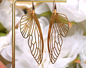 Butterfly Wings Fairy Drop Earrings Butterfly Earrings Unique Cute Wings Earrings