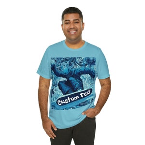 Custom Snowboarder T-shirt | personalized tee  | your name or custom text on a Unisex 100% cotton tshirt | blue, gray, black, white colors