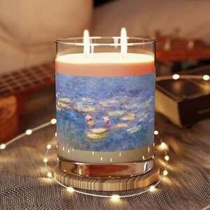 Monet Water Lilies Scented Candle - Full Glass, 11oz