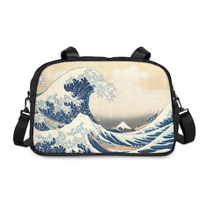 Wave of Fitness: Dance and Fitness Bag with The Great Wave Painting