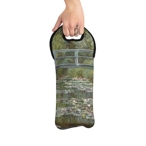 Lily Pond Monet Wine Tote Bag