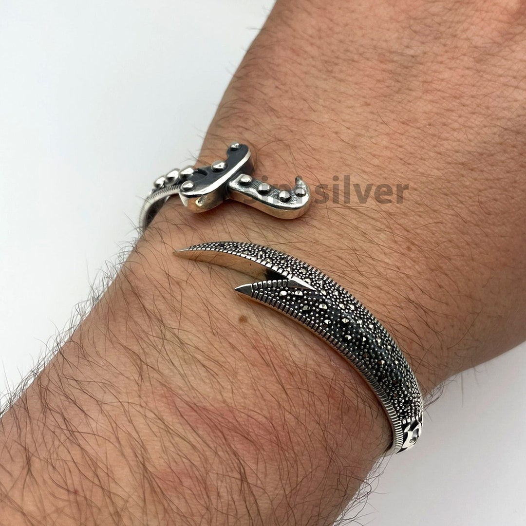 Handmade Cuff Bracelet, Sword Zulfiqar Bracelet, Sapphire Stone Bracelet,  Silver Jewelry, Adjustable Bracelet, Gift for Him, Unisex Bracelet - Etsy  Norway