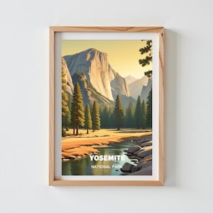 Parc national de Yosemite – affiche vintage (téléchargement numérique)