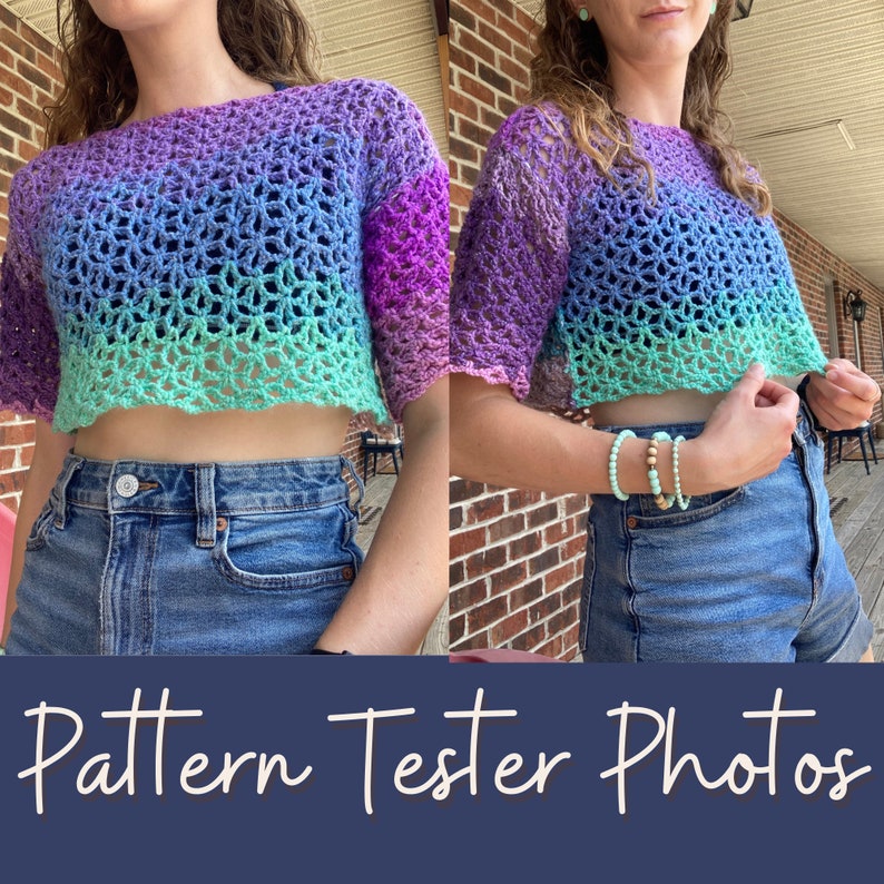Starry Sky Top Crochet Pattern, Crochet Summer Top Pattern, Instant Download, Beginner Crochet Top Pattern, Wearable Project, PDF image 10