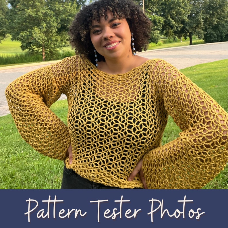 Starry Sky Top Crochet Pattern, Crochet Summer Top Pattern, Instant Download, Beginner Crochet Top Pattern, Wearable Project, PDF image 8