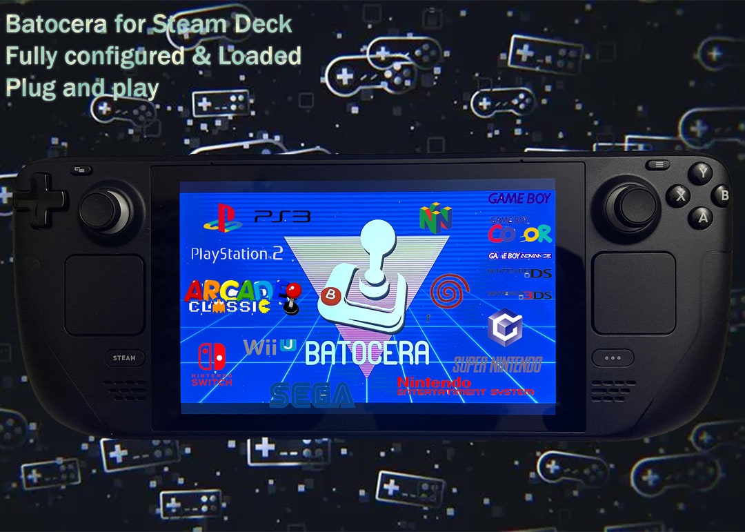 BATOCERA CARTE MICRO SD 256 Go RETROGAMING (+20.000 JEUX ) pour STEAM DECK  VALVE