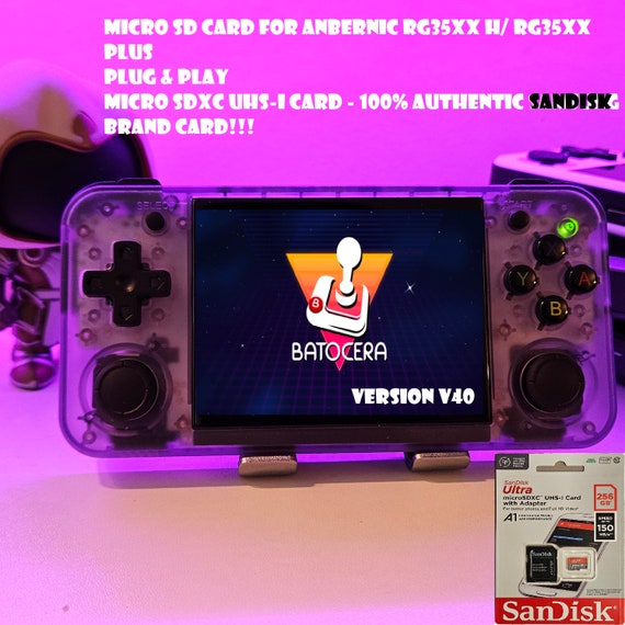 Anbernic RG35XX H RG35XX SP RG35XX Plus, Batocera 256GB Micro SD 