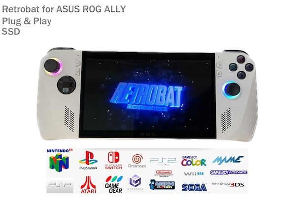 Asus ROG Ally Retrobat System 2TB SSD 2.5' Hard Drive Retro Game Boot  Expansion Upgrade Retro Game Emulation 