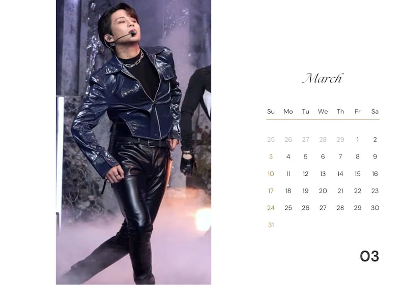 Ateez 2025 Digital Calendar / 14 Page Calendar / Kpop Merch / Instant