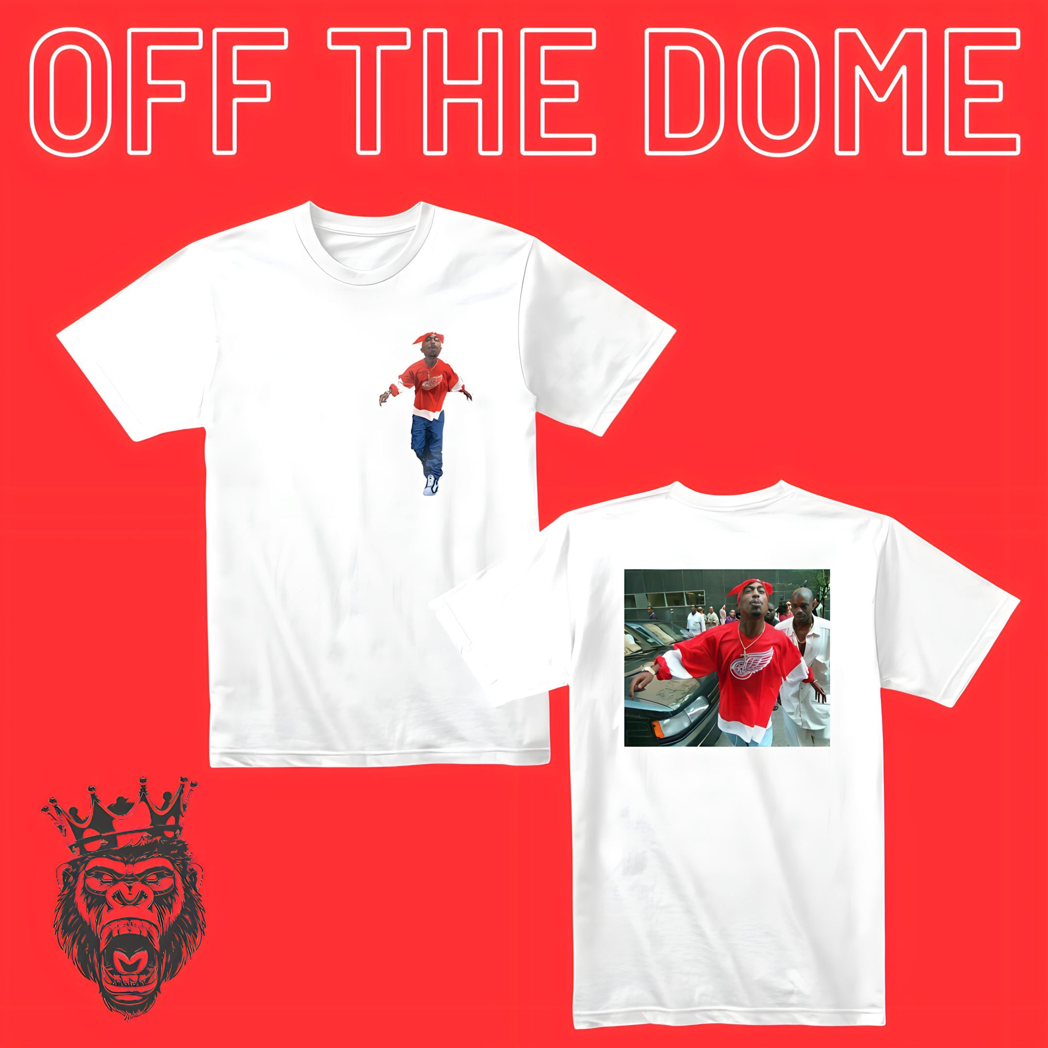 Detroit Red Wings Tupac Vibes, Men's Fashion, Tops & Sets, Formal