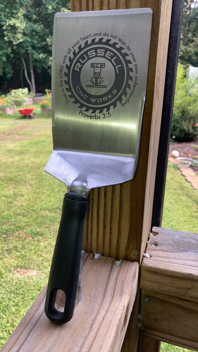 Custom Engraved Stainless Steel Spatula Etsy
