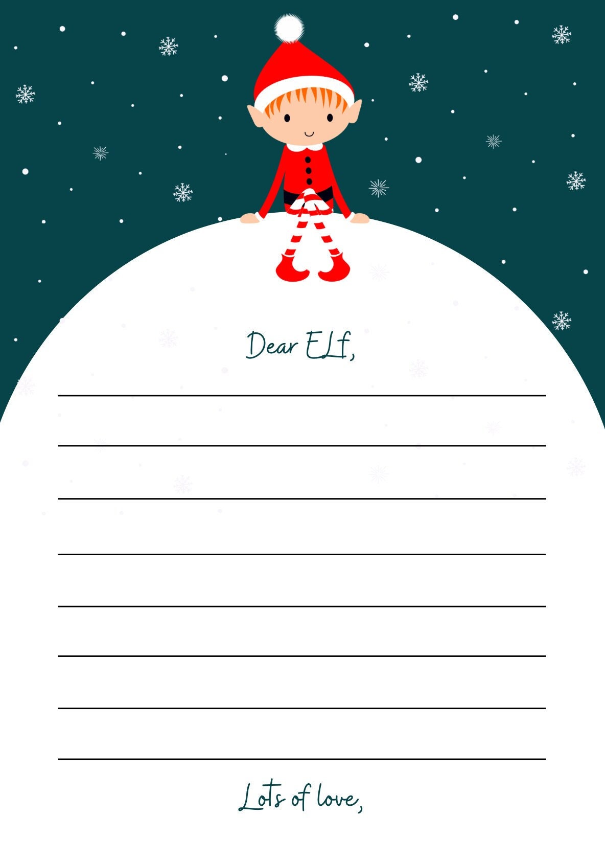 Elf Letter Printable Etsy Elf Letter Printable Etsy