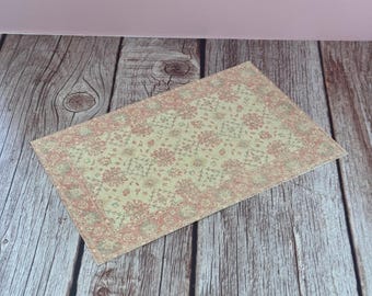 Miniature Dollhouse Pink Traditional Rug