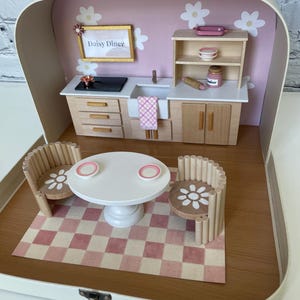 Kitchen Set Dollhouse Suitcase