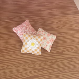 Set of dollhouse throw pillows