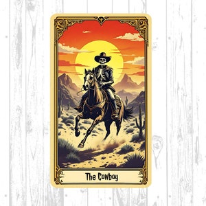 Download digital de cartas de tarô de cowboy, design para arte de parede de camiseta, caneca, sacola, arte de cozinha para impressão, download digital para artesãos