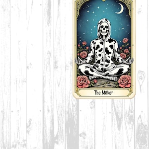 The Milker Tarot Card Art: skelet mediteren (digitale download)