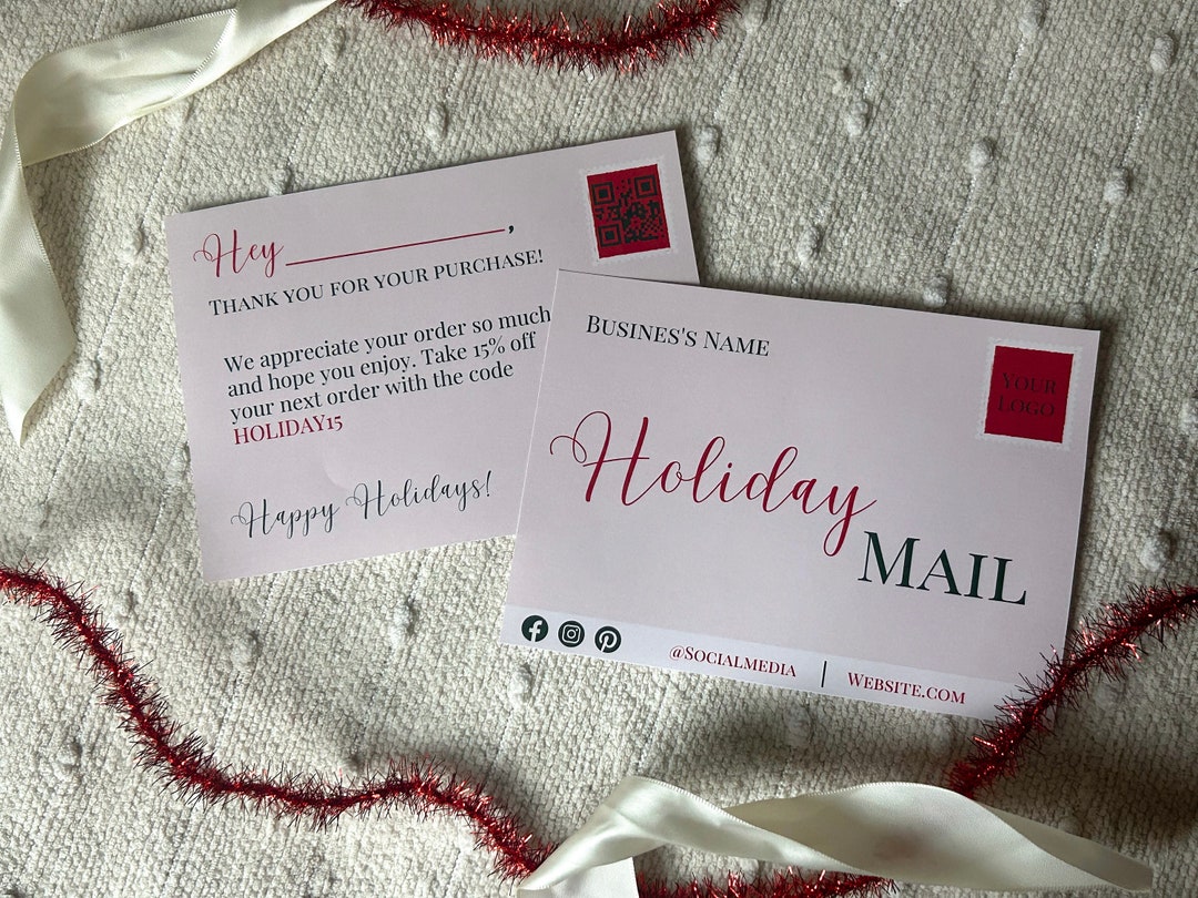 Holiday Business Thank You Card, Christmas Thank You Card for Business ...