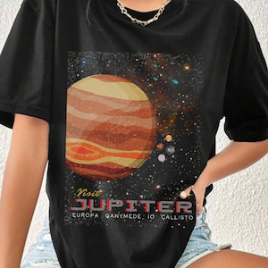 Jupiter Planet Shirt Cute Retro Space Tshirt Science Teacher Tee Astronomy Space Enthusiast Planet Graphic Tshirt Outer Space Distressed Tee