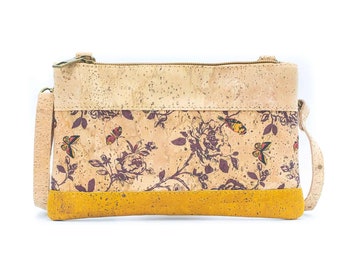 Korktasche MIO Mini Handtasche für Damen nachhaltig und handmade 20x12x1 cm aus Kork