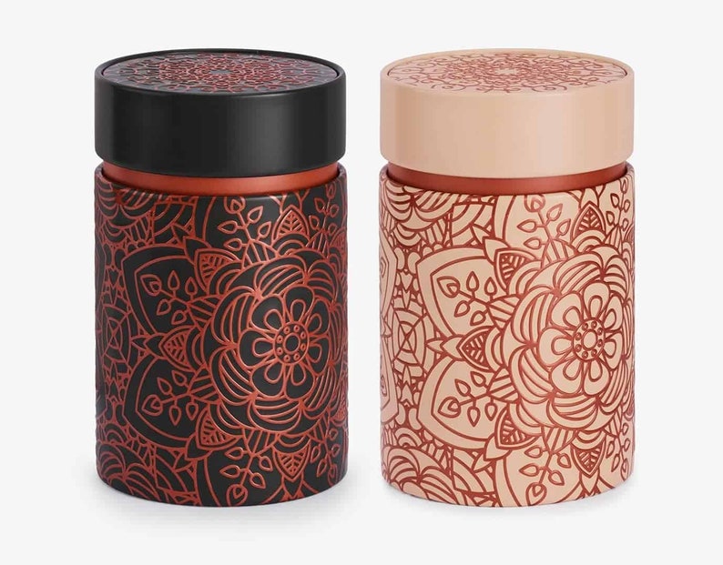 Wiladu Mandala set of 2 tea tins for max. 150g 75 x 117 mm image 1