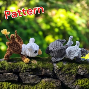 Gryphon hippogriff Crochet Pattern PDF - Tested DIY toy beast Plushie Gift for All, Intermediate-easy Stitches and Sewing, detailed photos
