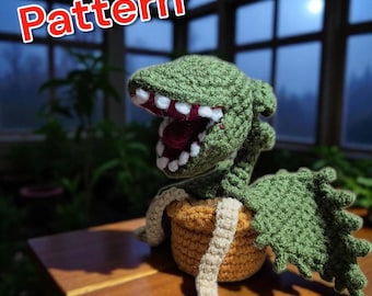 Fleischfressende Pflanze Häkelanleitung: Fortgeschrittenes Amigurumi PDF Tutorial download