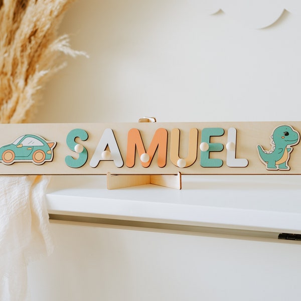 Personalized name puzzle for baby, Wooden name puzzle for toddlers, Personalized gifts for new born baby, Custom Christmas gift for newborn