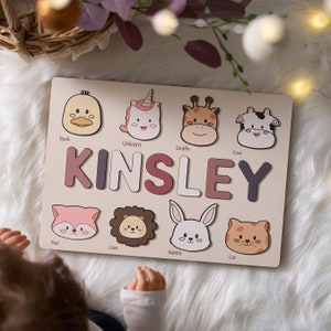 Customizable wooden puzzle personalized name puzzle for image 2