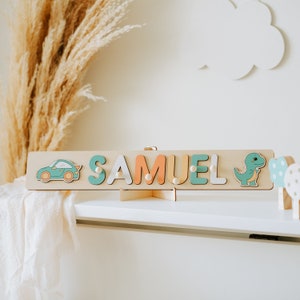Wooden name puzzle for toddlers, Personalized puzzle for baby boys and girls, Personalized toys for new born baby, Christmas gift for kids