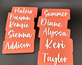 Acrylic Name Tag, bulk acrylic, team hospital badge, custom name tag acrylic