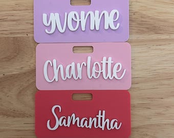 Acrylic Name Tag, Magnetic Name Tag, Custom Acrylic Tag, Custom Backpack Tag, Needle Pin Tag, Kids Name Tag, Business name badge