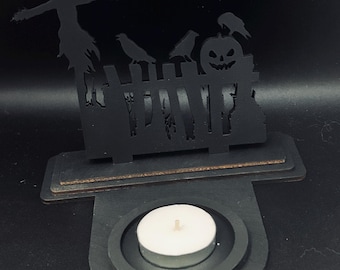 Halloween Decor Scarecrow tealight holder, ring holder gift shadow