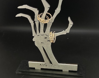 Halloween Decor Skeleton Hand tealight holder, ring holder gift shadow