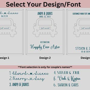 Car Money Box Wedding gift, personalized 3d Wooden Sign for money, Just married cash gift, gifts bride and groom image 3