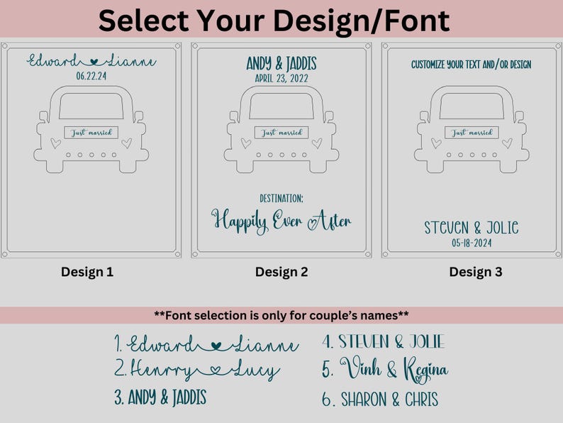 Car Money Box Wedding gift, personalized 3d Wooden Sign for money, Just married cash gift, gifts bride and groom image 3