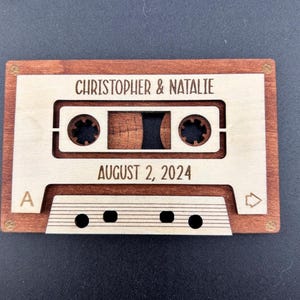 Spotify Cassette Tape, Personalized Wooden Mixtape, Wood Playlist Plaque, Mixtape Playlist, Kaseta, 5th anniversary, gifts for her