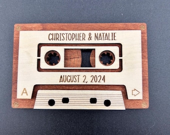 Personalized Wooden Mixtape, Spotify Playlist Plaque, 5th Anniversary Gift