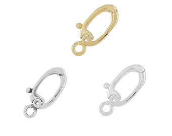 1PC Sterling Silver Necklace Bracelet Shortener Enhancer Hinged Clasp, Available in Bright Silver / Gold Plated / Oxidized Silver