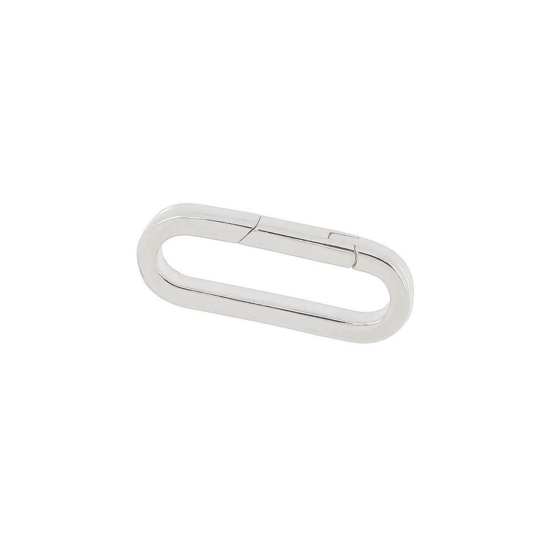 Sterling Silver Self Closing Rectangle Oval Shortener Enhancer Link ...