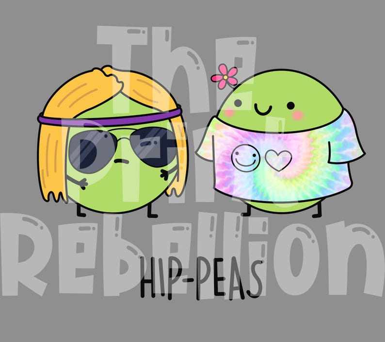 Hip Peas Rocking Ranch Hip Peas PNG, Funny, Retro, Hippies, Tye Dye, Funny, Pun, Peas, Shirt ...