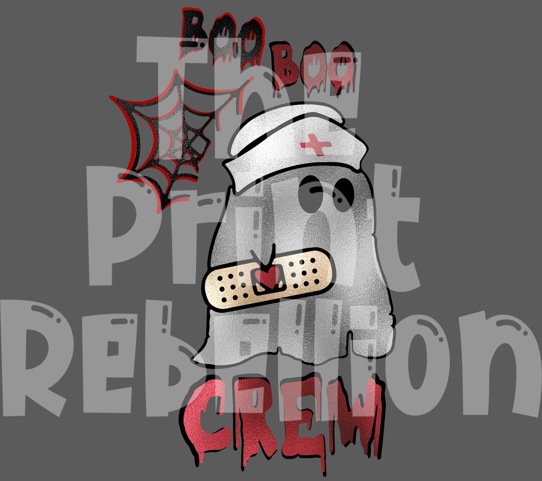 Hospital Boo Boo Boo Boo Crew PNG, Nursing, Hospital, Bandage, Halloween, Ghost, Funny ...