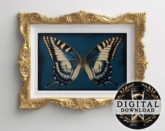 Vintage Butterfly Print | Butterfly Wall Art | Antique Print | Butterfly Wall Decor | Digital DOWNLOAD | Printable Art | Rustic Home Decor