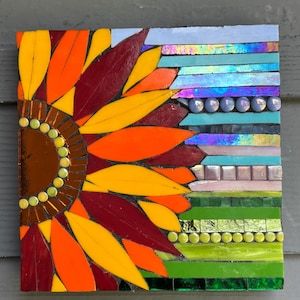 Bright & Beautiful Sunflower mosaic 8&quot;