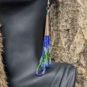 Hand-Beaded Loop Earrings