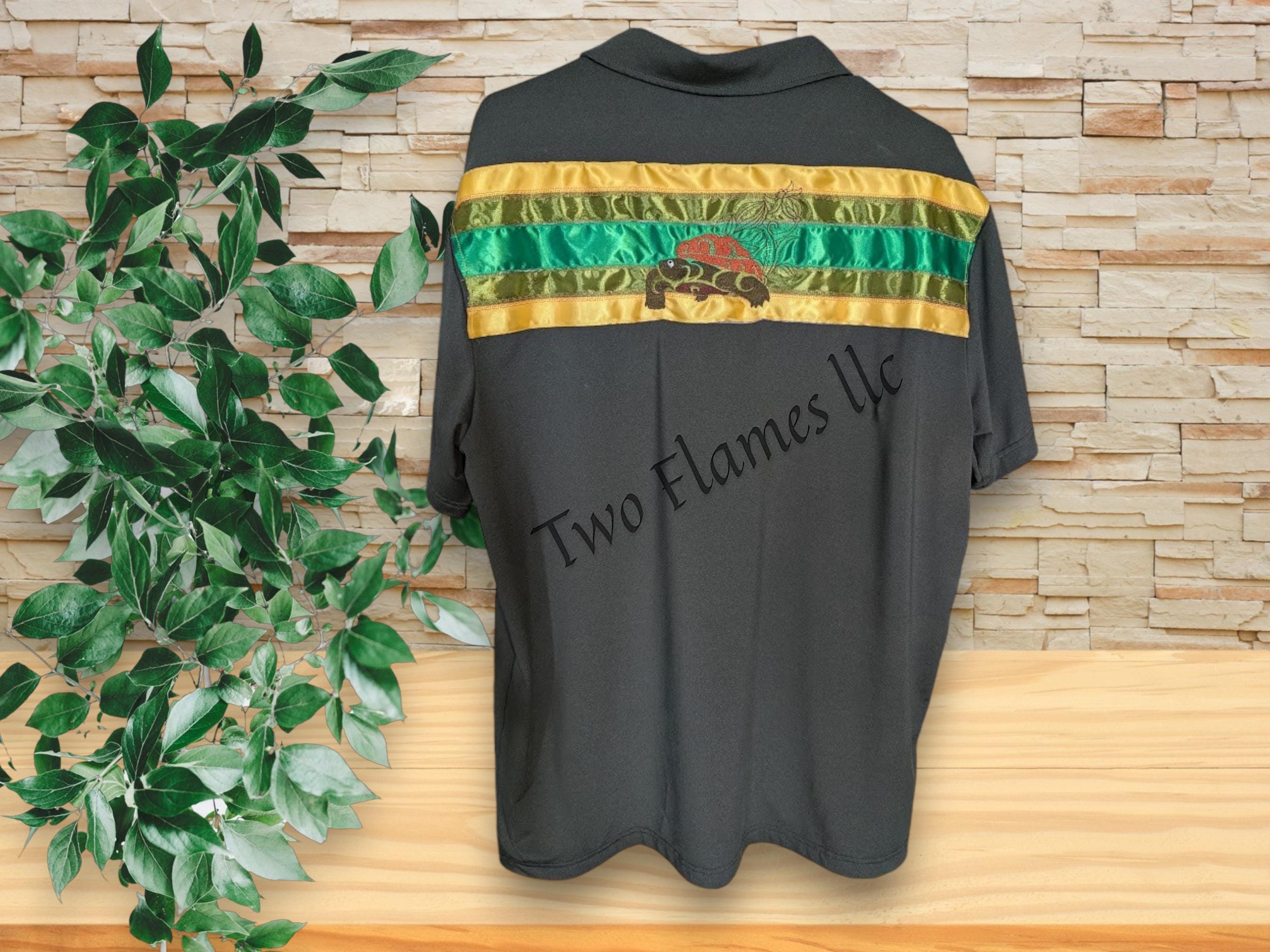 Men's Button Down Ribbon Shirt - Turtle - Etsy